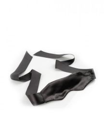 Fetish Fantasy Black Satin Blindfold - O/S