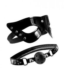 Masquerade Mask Ball Gag - Black