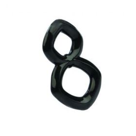 Crazy 8 Enhancer Double Cock Ring - Black