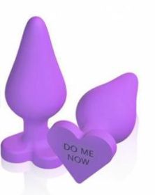 Naughty Candy Heart Butt Plug - Purple