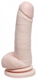 Basix Rubber Dong Suction Cup Beige - 8 in