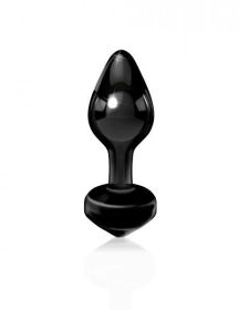 Icicles Glass Butt Plug - Black