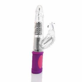 Ribbed Rabbit Vibrator - Purple