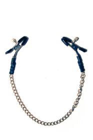 Alligator Nipple Clamps With Chain - Silver