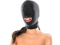 Spandex Open Mouth Hood - Black