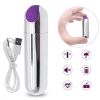 Mini Bullet Vibrator 10 Speed - sliver