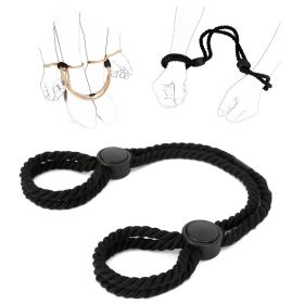 Adjustable Rope Handcuffs (Color: Black)